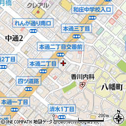 もみじ銀行呉荒神支店周辺の地図