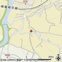 香川県綾歌郡綾川町滝宮1196-14周辺の地図