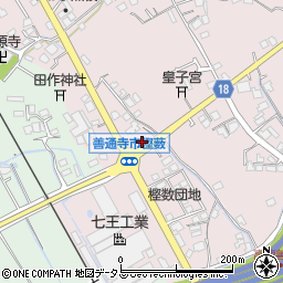 香川内装周辺の地図