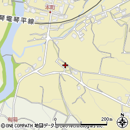 香川県綾歌郡綾川町滝宮1196-5周辺の地図