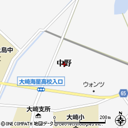 広島県豊田郡大崎上島町中野周辺の地図