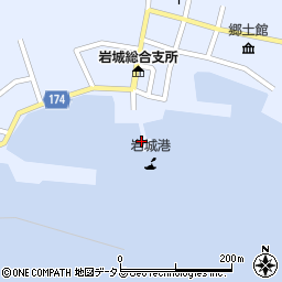 岩城港旅客船ターミナル（芸予汽船）周辺の地図