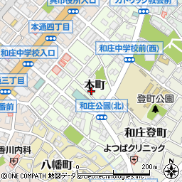 広島県呉市本町周辺の地図