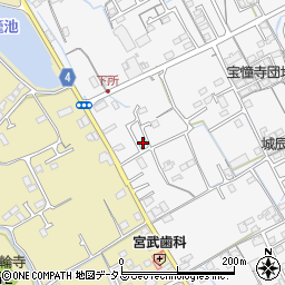 香川県丸亀市郡家町584-1周辺の地図