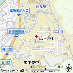 広島県呉市広三芦周辺の地図