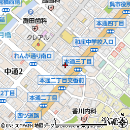 津川書道店周辺の地図