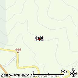 奈良県吉野郡天川村中越周辺の地図