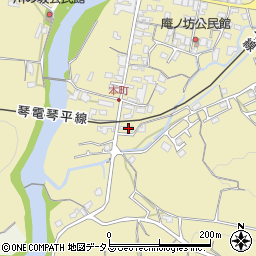 香川県綾歌郡綾川町滝宮1214-1周辺の地図