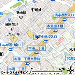 カラオケＢａｎＢａｎ呉店周辺の地図