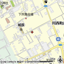 香川県丸亀市川西町南周辺の地図