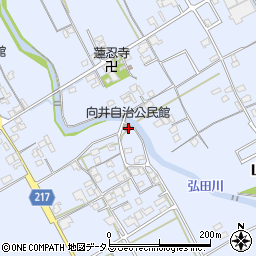 向井自治公民館周辺の地図