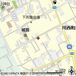 香川県丸亀市川西町南周辺の地図
