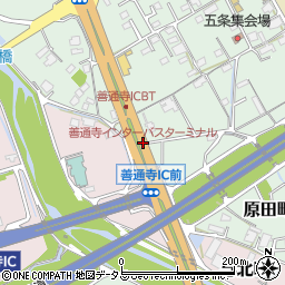 善通寺﻿インターバスターミナル周辺の地図