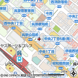 日鉄テックスエンジ株式会社　呉支店呉駅前事務所総務部周辺の地図