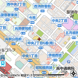 広島トヨタ自動車呉店周辺の地図