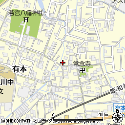 和歌山県和歌山市有本52周辺の地図