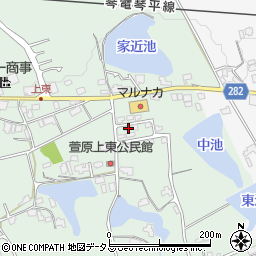 香川県綾歌郡綾川町萱原437-16周辺の地図