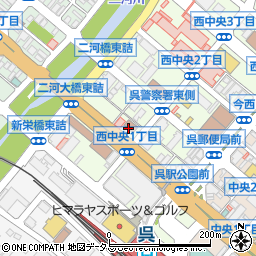 呉公共職業安定所周辺の地図