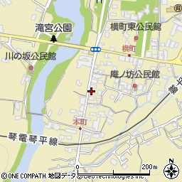 香川県綾歌郡綾川町滝宮1244-3周辺の地図