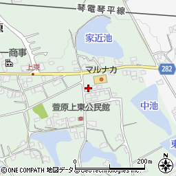 香川県綾歌郡綾川町萱原437-23周辺の地図