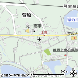 香川県綾歌郡綾川町萱原498周辺の地図