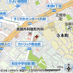 呉市役所　教育部学校安全課つばき学級・中央教室周辺の地図
