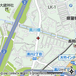 広島県大竹市黒川周辺の地図
