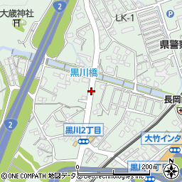 広島県大竹市黒川周辺の地図