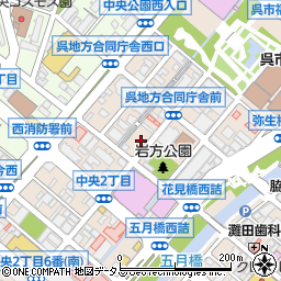 呉市中央集会所周辺の地図