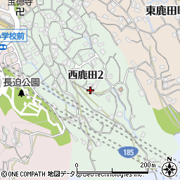 広島県呉市西鹿田周辺の地図