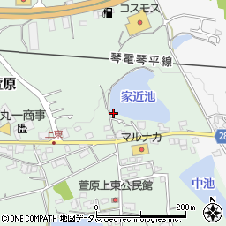 香川県綾歌郡綾川町萱原460-17周辺の地図