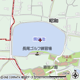 熊田池周辺の地図