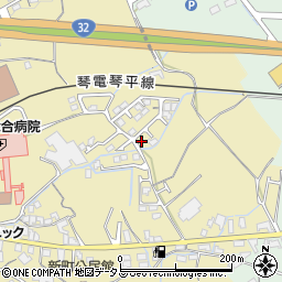 香川県綾歌郡綾川町滝宮386-40周辺の地図
