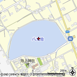 八丈池周辺の地図