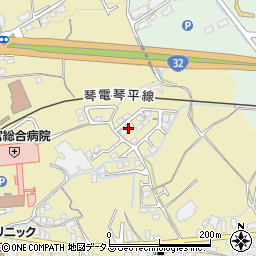 香川県綾歌郡綾川町滝宮386-11周辺の地図