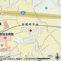 香川県綾歌郡綾川町滝宮388周辺の地図