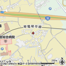 香川県綾歌郡綾川町滝宮388周辺の地図