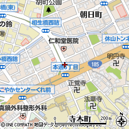 広島県呉市本通周辺の地図