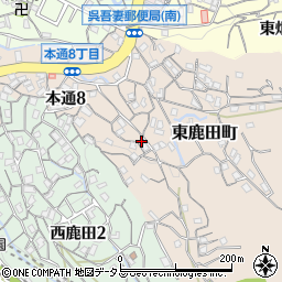 広島県呉市東鹿田町2-6周辺の地図