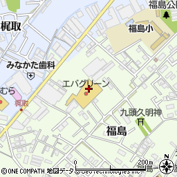 スーパー・エバグリーン　福島店周辺の地図