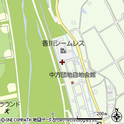 飯山南団地集会場周辺の地図