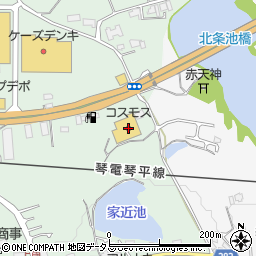 ドラッグストアコスモス綾川店周辺の地図