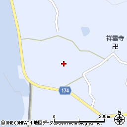 愛媛県越智郡上島町岩城西部周辺の地図