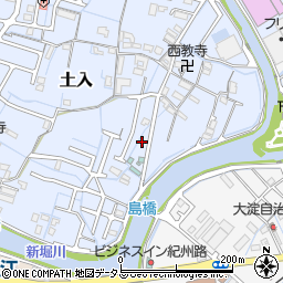 和歌山県和歌山市土入116周辺の地図