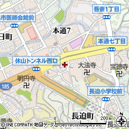 呉本通七郵便局周辺の地図