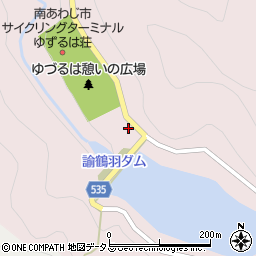 兵庫県淡路県民局洲本土木事務所　諭鶴羽ダム管理所周辺の地図