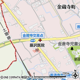 金蔵寺西口周辺の地図