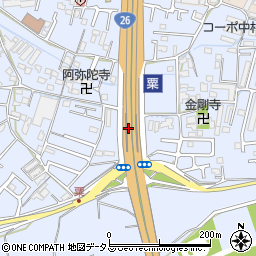 粟コミュニティ広場トイレ周辺の地図