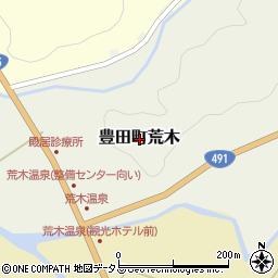 山口県下関市豊田町大字荒木周辺の地図