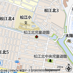 松江北児童遊園周辺の地図